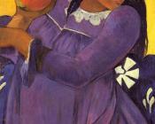 Woman with a Mango - 保罗·高更